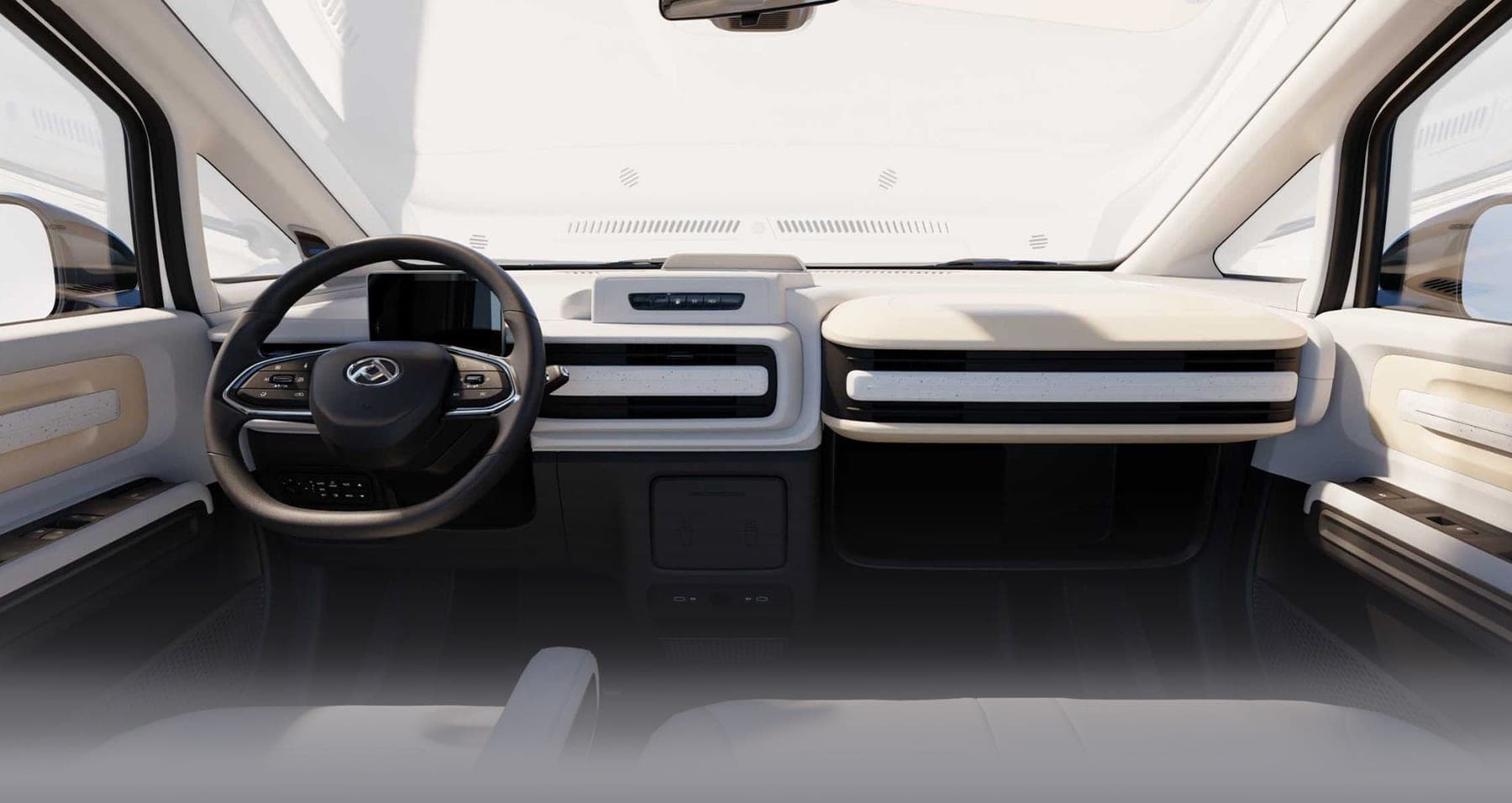 2026 MAXUS Dana Super EREV Van — Range-Extender Electric Cargo Van for export, dashboard and cabin interior