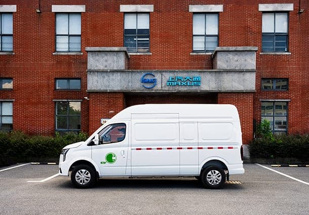 2026 MAXUS EV80 PRO — Electric Panel Van for export, side profile of the panel van