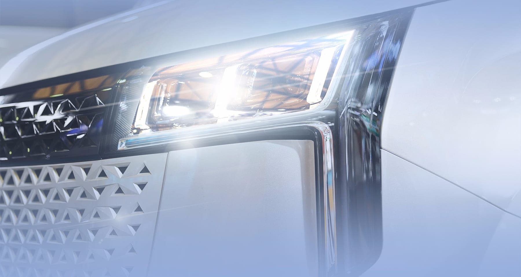 2026 MAXUS EV80 PRO — Electric Panel Van for export, LED headlight detail