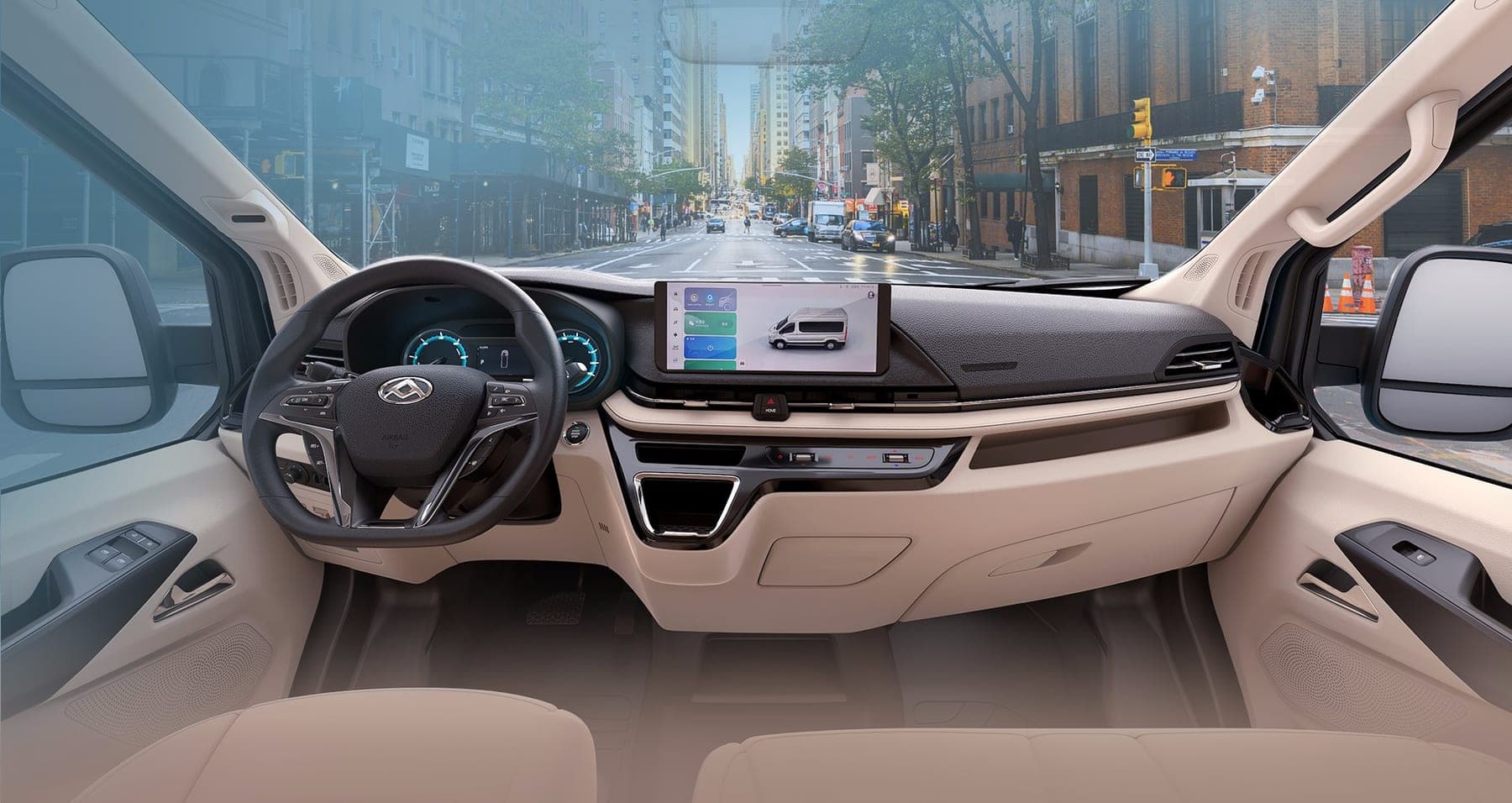 2026 MAXUS EV90 — Large Electric Van and 9–15 Seat Minibus for export, dashboard and driver display